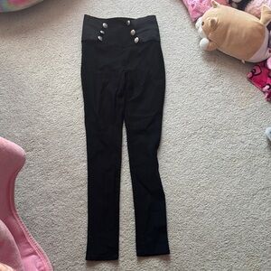 Small Women's Leggings With Silver Buttons